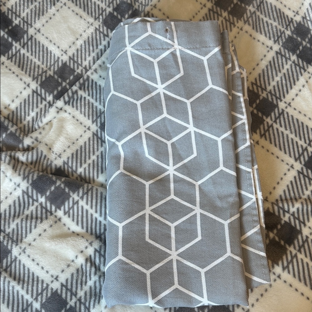 Gray Geometric Patterned Shower Curtain